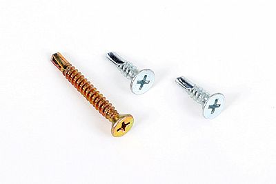 Flat head self drilling screw